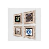 Pinecone Stone Nazar, Ebru Sanatı, Yaşam Çiçeği, Şahmeran Taş Duvar Tablosu - Çerçeveli Taş Tablo - Dekoratif Duvar Sanatı - Modern Ev ve Ofis Duvar Dekoru T4-997