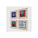 Pinecone Stone Nazar, Fil, Hayat Ağacı, Nar Taş Duvar Tablosu - Çerçeveli Taş Tablo - Dekoratif Duvar Sanatı - Modern Ev ve Ofis Duvar Dekoru K4-872