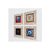 Pinecone Stone Nazar, Fil, Hayat Ağacı Taş Duvar Tablosu - Çerçeveli Taş Tablo - Dekoratif Duvar Sanatı - Modern Ev ve Ofis Duvar Dekoru T4-1576