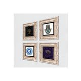 Pinecone Stone Nazar, Hayat Ağacı, Fatma Ana Eli (Hamsa) Taş Duvar Tablosu - Çerçeveli Taş Tablo - Dekoratif Duvar Sanatı - Modern Ev ve Ofis Duvar Dekoru T4-1172