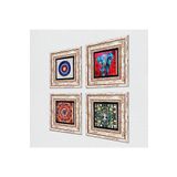 Pinecone Stone Nazar, Hayat Ağacı, Mandala, Fil Taş Duvar Tablosu - Çerçeveli Taş Tablo - Dekoratif Duvar Sanatı - Modern Ev ve Ofis Duvar Dekoru K4-887