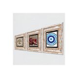 Pinecone Stone Nazar, Hayat Ağacı, Nar Taş Duvar Tablosu - Çerçeveli Taş Tablo - Dekoratif Duvar Sanatı - Modern Ev ve Ofis Duvar Dekoru K3-947