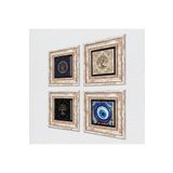 Pinecone Stone Nazar, Hayat Ağacı Taş Duvar Tablosu - Çerçeveli Taş Tablo - Dekoratif Duvar Sanatı - Modern Ev ve Ofis Duvar Dekoru K4-1571