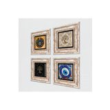 Pinecone Stone Nazar, Hayat Ağacı Taş Duvar Tablosu - Çerçeveli Taş Tablo - Dekoratif Duvar Sanatı - Modern Ev ve Ofis Duvar Dekoru T4-1556