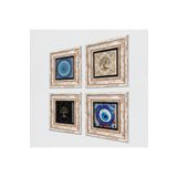Pinecone Stone Nazar, Hayat Ağacı Taş Duvar Tablosu - Çerçeveli Taş Tablo - Dekoratif Duvar Sanatı - Modern Ev ve Ofis Duvar Dekoru T4-1572