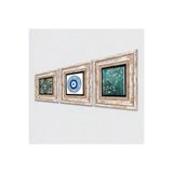 Pinecone Stone Nazar, Hayat Ağacı, Van Gogh Badem Ağacı Taş Duvar Tablosu - Çerçeveli Taş Tablo - Dekoratif Duvar Sanatı - Modern Ev ve Ofis Duvar Dekoru K3-205