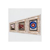 Pinecone Stone Nazar, Kelebekli Çiçek, Nar Taş Duvar Tablosu - Çerçeveli Taş Tablo - Dekoratif Duvar Sanatı - Modern Ev ve Ofis Duvar Dekoru T3-1262