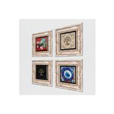 Pinecone Stone Nazar, Kuş, Hayat Ağacı Taş Duvar Tablosu - Çerçeveli Taş Tablo - Dekoratif Duvar Sanatı - Modern Ev ve Ofis Duvar Dekoru T4-1575