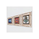 Pinecone Stone Nazar, Mandala, Fatma Ana Eli (Hamsa) Taş Duvar Tablosu - Çerçeveli Taş Tablo - Dekoratif Duvar Sanatı - Modern Ev ve Ofis Duvar Dekoru K3-1987