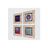 Pinecone Stone Nazar, Mandala, Hayat Ağacı, Fil Taş Duvar Tablosu - Çerçeveli Taş Tablo - Dekoratif Duvar Sanatı - Modern Ev ve Ofis Duvar Dekoru T4-1165