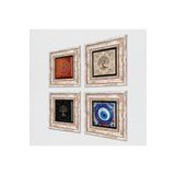 Pinecone Stone Nazar, Mandala, Hayat Ağacı Taş Duvar Tablosu - Çerçeveli Taş Tablo - Dekoratif Duvar Sanatı - Modern Ev ve Ofis Duvar Dekoru K4-1561