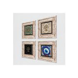 Pinecone Stone Nazar, Mandala, Hayat Ağacı Taş Duvar Tablosu - Çerçeveli Taş Tablo - Dekoratif Duvar Sanatı - Modern Ev ve Ofis Duvar Dekoru K4-1579