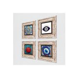 Pinecone Stone Nazar, Mandala, Nar Taş Duvar Tablosu - Çerçeveli Taş Tablo - Dekoratif Duvar Sanatı - Modern Ev ve Ofis Duvar Dekoru K4-1607