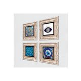 Pinecone Stone Nazar, Mandala Taş Duvar Tablosu - Çerçeveli Taş Tablo - Dekoratif Duvar Sanatı - Modern Ev ve Ofis Duvar Dekoru K4-1650