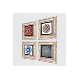 Pinecone Stone Nazar, Mandala, Yaşam Çiçeği Taş Duvar Tablosu - Çerçeveli Taş Tablo - Dekoratif Duvar Sanatı - Modern Ev ve Ofis Duvar Dekoru K4-841