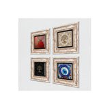 Pinecone Stone Nazar, Nar, Hayat Ağacı Taş Duvar Tablosu - Çerçeveli Taş Tablo - Dekoratif Duvar Sanatı - Modern Ev ve Ofis Duvar Dekoru K4-1554