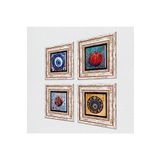 Pinecone Stone Nazar, Nar Taş Duvar Tablosu - Çerçeveli Taş Tablo - Dekoratif Duvar Sanatı - Modern Ev ve Ofis Duvar Dekoru T4-1202