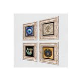 Pinecone Stone Nazar, Şahmeran, Hayat Ağacı Taş Duvar Tablosu - Çerçeveli Taş Tablo - Dekoratif Duvar Sanatı - Modern Ev ve Ofis Duvar Dekoru T4-1205