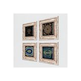Pinecone Stone Nazar, Sri Yantra, Hayat Ağacı Taş Duvar Tablosu - Çerçeveli Taş Tablo - Dekoratif Duvar Sanatı - Modern Ev ve Ofis Duvar Dekoru K4-725