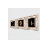 Pinecone Stone Osmanlı Tuğrası, Ay Yıldız Taş Duvar Tablosu - Çerçeveli Taş Tablo - Dekoratif Duvar Sanatı - Modern Ev ve Ofis Duvar Dekoru K3-53