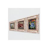 Pinecone Stone Picasso Ağlayan Kadın, Kelebekli Çiçek, Nar Taş Duvar Tablosu - Çerçeveli Taş Tablo - Dekoratif Duvar Sanatı - Modern Ev ve Ofis Duvar Dekoru K3-1199