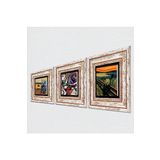 Pinecone Stone Picasso Ayna Karşısındaki Kız, Van Gogh Sonsuzluğun Eşiğinde, Çığlık Tablosu Taş Duvar Tablosu - Çerçeveli Taş Tablo - Dekoratif Duvar Sanatı - Modern Ev ve Ofis Duvar Dekoru T3-1865