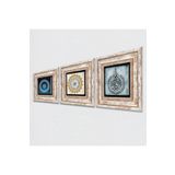 Pinecone Stone Şems Suresi, Ayet-el Kürsi, Kelime-i Tevhid Taş Duvar Tablosu - Çerçeveli Taş Tablo - Dekoratif Duvar Sanatı - Modern Ev ve Ofis Duvar Dekoru T3-50