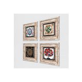 Pinecone Stone Sri Yantra, Fas Desenli Vintage, Çini Sanatı, Nar Ağacı Taş Duvar Tablosu - Çerçeveli Taş Tablo - Dekoratif Duvar Sanatı - Modern Ev ve Ofis Duvar Dekoru K4-269