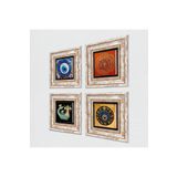 Pinecone Stone Sri Yantra, Nazar, Şahmeran Taş Duvar Tablosu - Çerçeveli Taş Tablo - Dekoratif Duvar Sanatı - Modern Ev ve Ofis Duvar Dekoru K4-1212