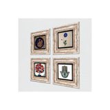 Pinecone Stone Tavus Kuşu, Ebru Sanatı, Nar Ağacı, Fatma Ana Eli (Hamsa) Taş Duvar Tablosu - Çerçeveli Taş Tablo - Dekoratif Duvar Sanatı - Modern Ev ve Ofis Duvar Dekoru T4-981