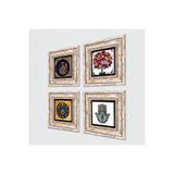 Pinecone Stone Tavus Kuşu, Nazar, Nar Ağacı, Fatma Ana Eli (Hamsa) Taş Duvar Tablosu - Çerçeveli Taş Tablo - Dekoratif Duvar Sanatı - Modern Ev ve Ofis Duvar Dekoru K4-977