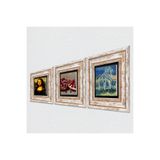 Pinecone Stone Van Gogh Auvers'deki Kilise, Leonardo da Vinci Mona Lisa, Nar Taş Duvar Tablosu - Çerçeveli Taş Tablo - Dekoratif Duvar Sanatı - Modern Ev ve Ofis Duvar Dekoru T3-1452