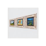Pinecone Stone Van Gogh Buğday Tarlası, Ren Nehri, On İki Ayçiçekli Vazo Taş Duvar Tablosu - Çerçeveli Taş Tablo - Dekoratif Duvar Sanatı - Modern Ev ve Ofis Duvar Dekoru K3-505