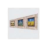 Pinecone Stone Van Gogh Buğday Tarlası ve Kargalar, Auvers'deki Kilise, Lale Tarlaları Taş Duvar Tablosu - Çerçeveli Taş Tablo - Dekoratif Duvar Sanatı - Modern Ev ve Ofis Duvar Dekoru K3-532