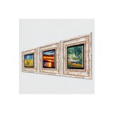 Pinecone Stone Van Gogh Buğday Tarlası ve Kargalar, Auvers'deki Oise Bankası, Deniz Manzarası Taş Duvar Tablosu - Çerçeveli Taş Tablo - Dekoratif Duvar Sanatı - Ev ve Ofis Duvar Dekoru K3-1952