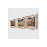 Pinecone Stone Van Gogh Buğday Tarlası ve Kargalar, Yatak Odası, Langlois Köprüsü Taş Duvar Tablosu - Çerçeveli Taş Tablo - Dekoratif Duvar Sanatı - Modern Ev ve Ofis Duvar Dekoru K3-544