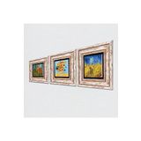 Pinecone Stone Van Gogh Buğday Tarlası ve Kargalar, Yatak Odası, On İki Ayçiçekli Vazo Taş Duvar Tablosu - Çerçeveli Taş Tablo - Dekoratif Duvar Sanatı - Modern Ev ve Ofis Duvar Dekoru K3-556