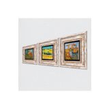 Pinecone Stone Van Gogh Mavi Arabalı Hasat Manzarası, Yatak Odası, Langlois Köprüsü Taş Duvar Tablosu - Çerçeveli Taş Tablo - Dekoratif Duvar Sanatı - Modern Ev ve Ofis Duvar Dekoru K3-548