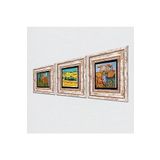 Pinecone Stone Van Gogh Mavi Arabalı Hasat Manzarası, Yatak Odası, Langlois Köprüsü Taş Duvar Tablosu - Çerçeveli Taş Tablo - Dekoratif Duvar Sanatı - Modern Ev ve Ofis Duvar Dekoru T3-548