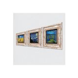 Pinecone Stone Van Gogh Ren Nehri, Buğday Tarlası ve Kargalar, Yıldızlı Gece Taş Duvar Tablosu - Çerçeveli Taş Tablo - Dekoratif Duvar Sanatı - Modern Ev ve Ofis Duvar Dekoru K3-499