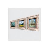 Pinecone Stone Van Gogh Selvi Ağaçlı Buğday Tarlası, Şeftali Ağacı, Badem Ağacı Taş Duvar Tablosu - Çerçeveli Taş Tablo - Dekoratif Duvar Sanatı - Modern Ev ve Ofis Duvar Dekoru K3-562