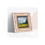 Pinecone Stone Van Gogh Selvi Ağaçlı Buğday Tarlası Taş Duvar Tablosu - Çerçeveli Taş Tablo - Dekoratif Duvar Sanatı - Modern Ev ve Ofis Duvar Dekoru K1-298