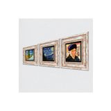 Pinecone Stone Van Gogh Selvili ve Yıldızlı Yol, Buğday Tarlası ve Kargalar, Yıldızlı Gece Taş Duvar Tablosu - Çerçeveli Taş Tablo - Dekoratif Duvar Sanatı - Modern Ev ve Ofis Duvar Dekoru K3-496