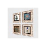 Pinecone Stone Yaşam Çiçeği, Ebru Sanatı, Fatma Ana Eli (Hamsa) Taş Duvar Tablosu - Çerçeveli Taş Tablo - Dekoratif Duvar Sanatı - Modern Ev ve Ofis Duvar Dekoru T4-408