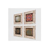 Pinecone Stone Yaşam Çiçeği, Mandala, Sri Yantra Taş Duvar Tablosu - Çerçeveli Taş Tablo - Dekoratif Duvar Sanatı - Modern Ev ve Ofis Duvar Dekoru T4-582