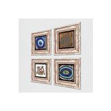 Pinecone Stone Yaşam Çiçeği, Nazar, Şahmeran Taş Duvar Tablosu - Çerçeveli Taş Tablo - Dekoratif Duvar Sanatı - Modern Ev ve Ofis Duvar Dekoru T4-1262
