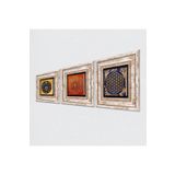 Pinecone Stone Yaşam Çiçeği, Sri Yantra, Nazar Boncuğu Taş Duvar Tablosu - Çerçeveli Taş Tablo - Dekoratif Duvar Sanatı - Modern Ev ve Ofis Duvar Dekoru K3-369