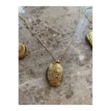 Pinery Jewels Vintage Oval Içi Açılabilen Kapaklı Fotograf Koyulabilen Çelik Kararmaz Gold Kolye