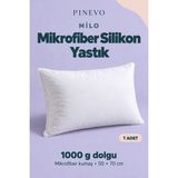 Pinevo Mikrofiber Silikon Dolgulu Uyku Yastığı 50X70 cm 1000 gr – Dolgun ve Yumuşak - Beyaz
