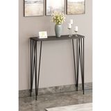 Pinhal Home 80 cm Antrasit Gri Dresuar Kahve Köşesi Konsol Modern Raf Metal Boru Siyah Ayaklı